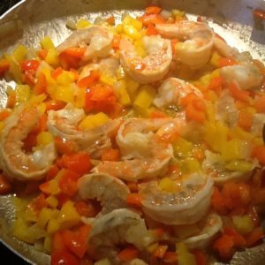 Shrimp with chickpeas-Litsa!